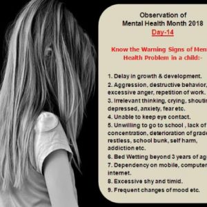 Know the Warning Signs of Mental Health Problem in a Child
