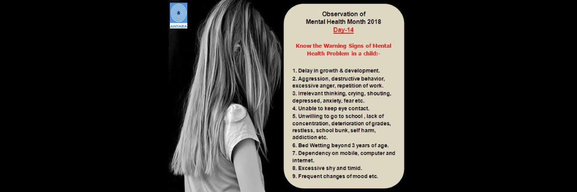 Know the Warning Signs of Mental Health Problem in a Child
