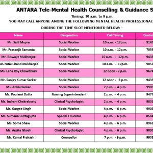 ANTARA has launched a ‘Tele-Mental Health Counselling & Guidance Service’